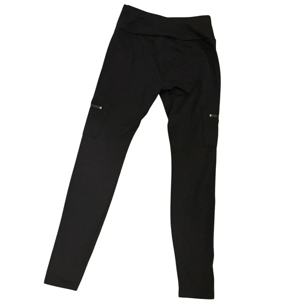 Justice Active Girls Black Zip-Pocket Leggings‎